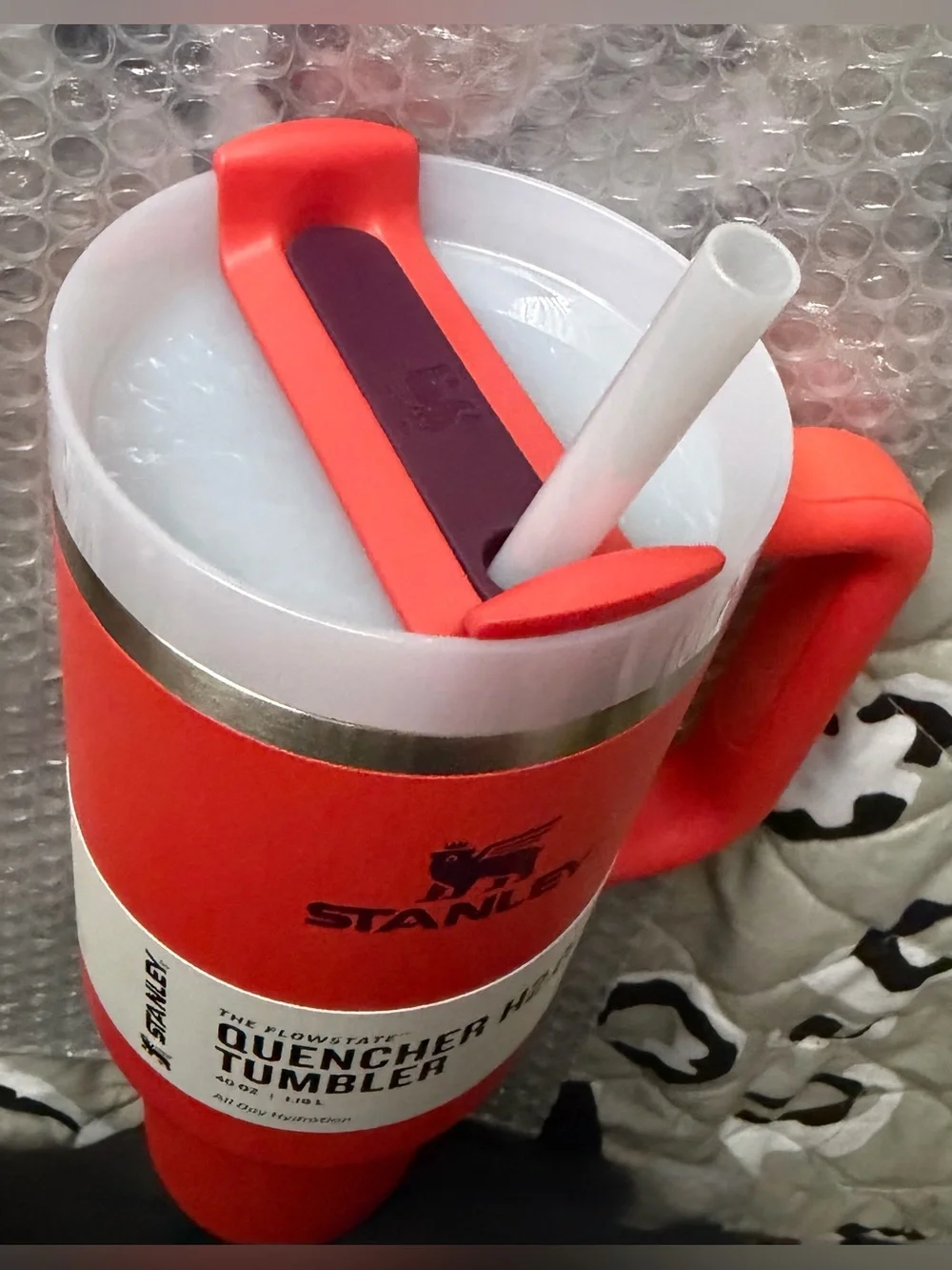 Stanley 40 oz Quencher H20 FlowState Tumbler Tigerlily Plum - NWT 🧡💜 - Picture 5 of 10